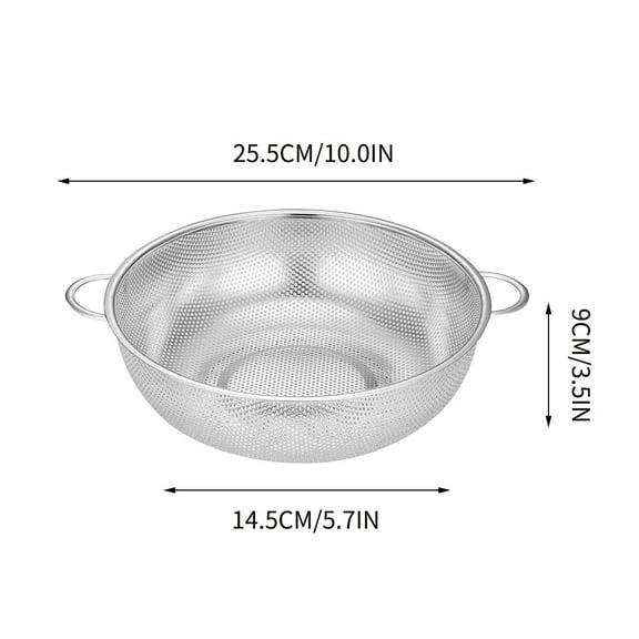 Stainless Steel Colander,Micro Perforated Colanders Strainers for Draining Rinsing Washing,Ideal for Pasta Vegetables Fruits,Dishwasher Safe,Stainless Steel Mesh Micro-Perforated Strainer Colander
