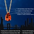thumbnail image 2 of Gem Stone King 14K Yellow Gold Poppy Topaz Pendant Necklace for Women | 1.00 Cttw | Gemstone November Birthstone | Pear Shape 8X5MM | With 18 inch Chain, 2 of 6