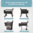 thumbnail image 4 of Outdoor Grill Protective Cover for Traeger Pro 34/780, BBQ 075, Z Grills 700/550 Series, Special Zipper Design, Durable & Waterproof, Easy to Install and Remove, Griddle Cover for Outdoor Grilling, 4 of 7