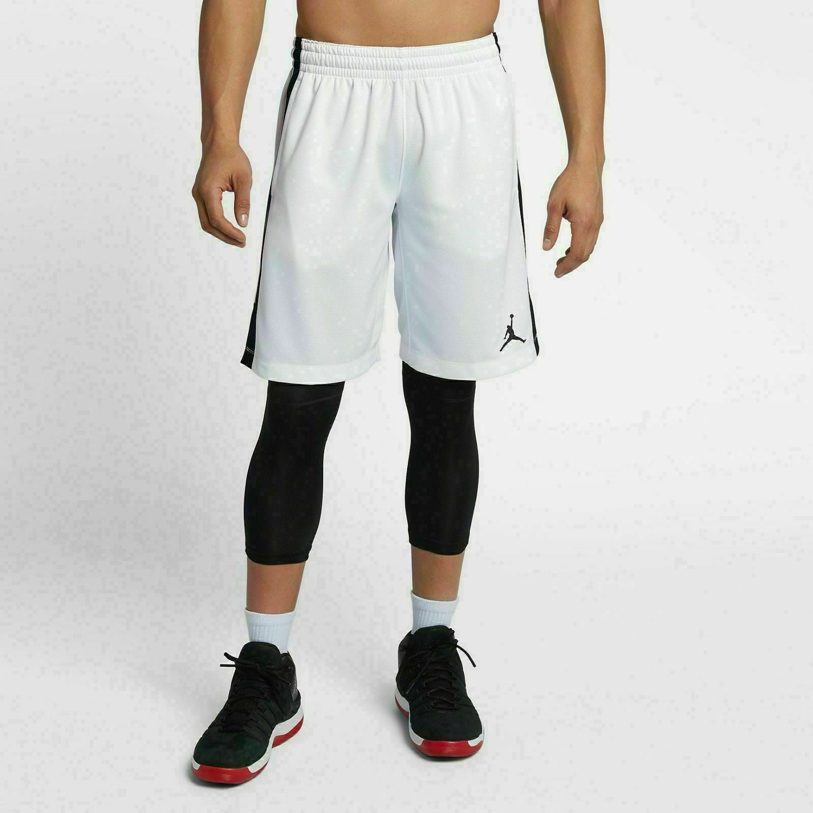 Nike Air Jordan Flight One White/Black/ Men's Basketball Shorts Size ...
