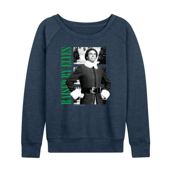 ELF - Christmas Raised By Elves - Women's Lightweight French Terry Long Sleeve Shirt