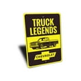 thumbnail image 3 of Truck Legends, Chevrolet Truck Sign, Garage Aluminum Metal Decor Sign - 4x18 inches, 3 of 4