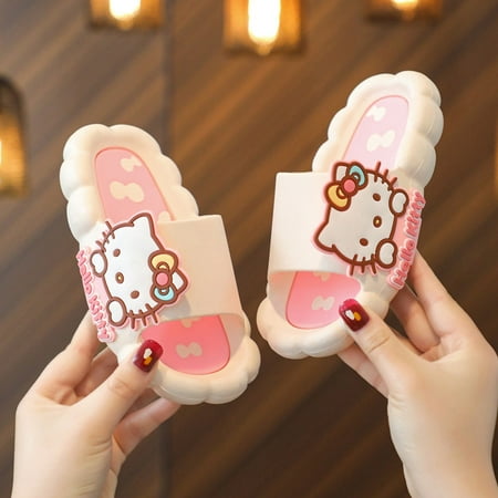 

Kawaii Sanrio My Melody Cinnamoroll Kuromi Hellokittys Anime Cute Cartoon Kids Slippers Summer Sandals Birthday Gift