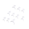 thumbnail image 1 of 100 piezas de puntas de uñas postizas blancas francesas en forma de luna, uñas postizas de acrílico cortas artificiales, decoración de uñas, 1 of 5