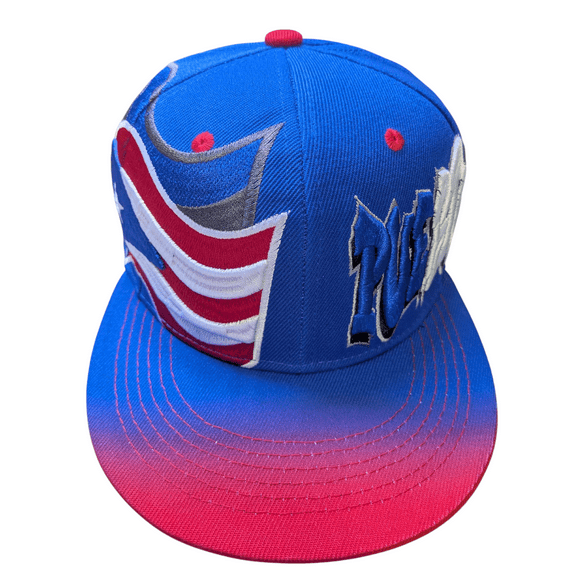 Puerto Rico Flag Graffiti Style Blue/Red Snapback Hat
