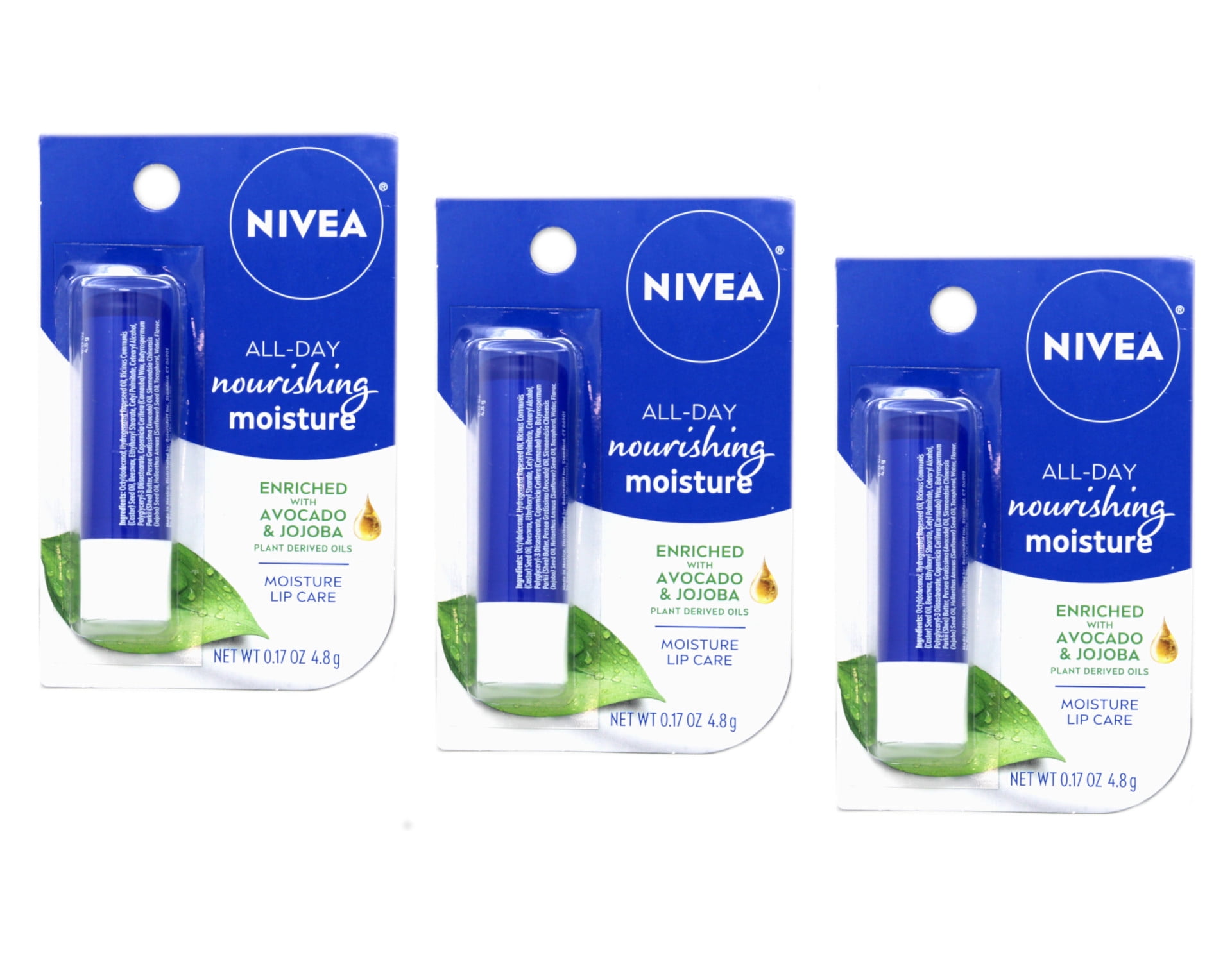 NIVEA A Kiss of Moisture Essential Lip Care 0.17 oz (Pack of 3)