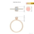 thumbnail image 4 of ANGARA Natural Emerald-Cut Diamond Halo Engagement Ring in 14K Rose Gold for Women (Size-5x3mm| Color-H| Clarity-SI2) | April Birthstone, Anniversary, Jewelry Gift for Women | Natural Diamond Ring, 4 of 8