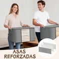 thumbnail image 3 of Bolsas de Almacenamiento,105L Gran Capacidad,Bolsa para Guardar Ropa y Edredones, Cajas Organizadoras para Clósets,Almacenamiento Para Ropa De Cama,Plegable caja para Cobijas, Transparente y Visible, 3 of 6