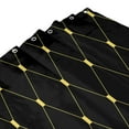 thumbnail image 4 of HVEST Black and Gold Geometric Shower Curtain, Geometric Pattern Bathroom Curtain Modern Minimalist Polyester Fabric Decor Curtain with Hooks, 60X72 inch, 4 of 6