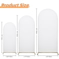 thumbnail image 6 of SUKAIKEQA Wedding Arch Cover 4FT Arch Backdrop Cover Spandex Fitted Arch Cover for Round Top Chiara Backdrop Stand Covers for Wedding Birthday Party Baby Shower Banquet Ceremony Decoration,White, 6 of 6