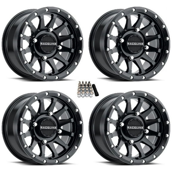 Raceline Trophy UTV Wheels/Rims Black 15" Can-Am Maverick X3 / Honda Pioneer 1000
