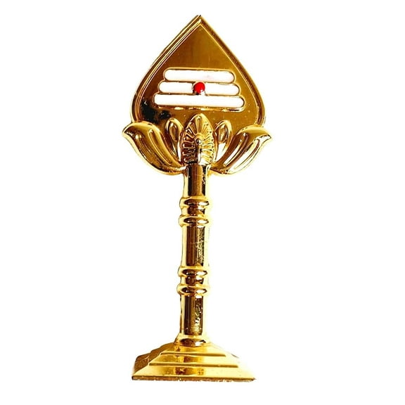 Car Dashboard Vel Idol Metal Lord Muruga’s Vel Golden Statue Showpiece for Pooja Room Home Decor, 10 cm