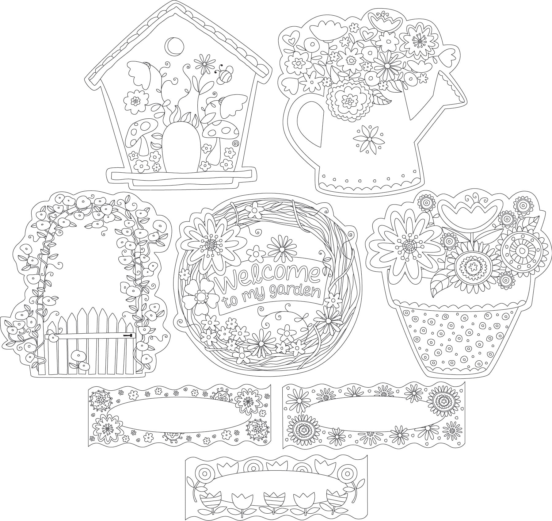 Barker Creek Decorate My Classroom - Color Me! In My Garden