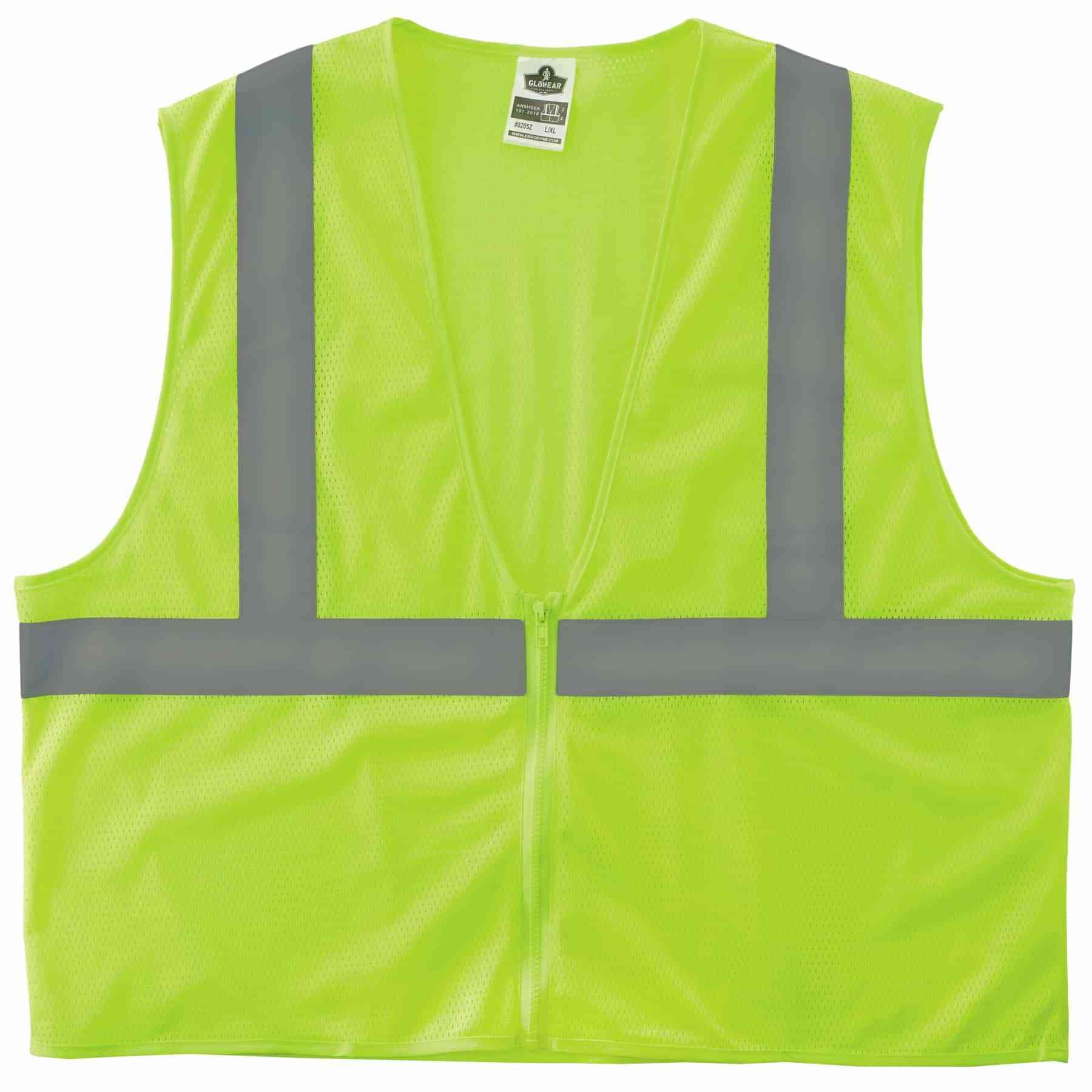 Ergodyne GloWear® 8205Z Type R Class 2 Super Econo Mesh Vest, Lime, 2XL/3XL