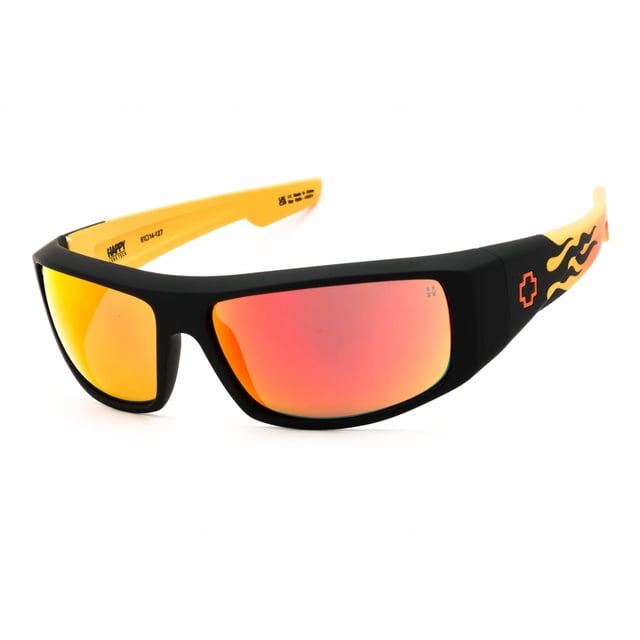 SPY LOGAN 1800000000083 Lunettes de Soleil Unisexes Noires/orange Flames