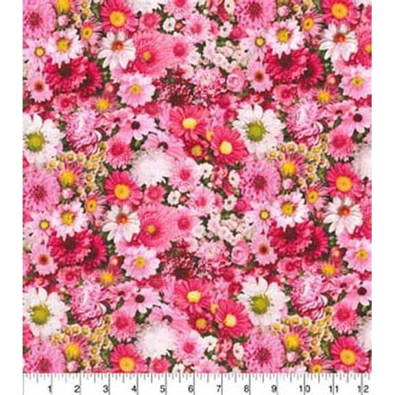 Garden Party Floral Cotton Fabric (1 yard)