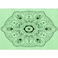 thumbnail image 1 of Ahgly Company Indoor Rectangle Patterned Mint Green Area Rugs, 4' x 6', 1 of 6