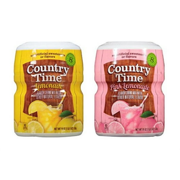 country time lemonade 19 ounce drink mix 2 flavor variety bundle