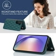 thumbnail image 4 of ELEHOLD Wallet Case for Samsung Galaxy A16 5G,RFID Blocking Card Holders Luxury Argyle Pattern Leather Case Kickstand Magnetic Button Slim Lightweight Shockproof Purse Case,Darkgreen, 4 of 8