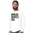 thumbnail image 5 of Worlds Okayest Son Funny Children Men's Long Sleeve Tee T Shirt Brisco Brands M, 5 of 5