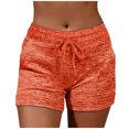 thumbnail image 2 of Amzcrzy Womens Shorts Gym Shorts Spring Summer Solid Color Pockets Yoga Drawstring Outwear Sports Shorts For Women Shorts Women Running Shorts Women Athletic Shorts Women Plus Size Shorts, 2 of 7