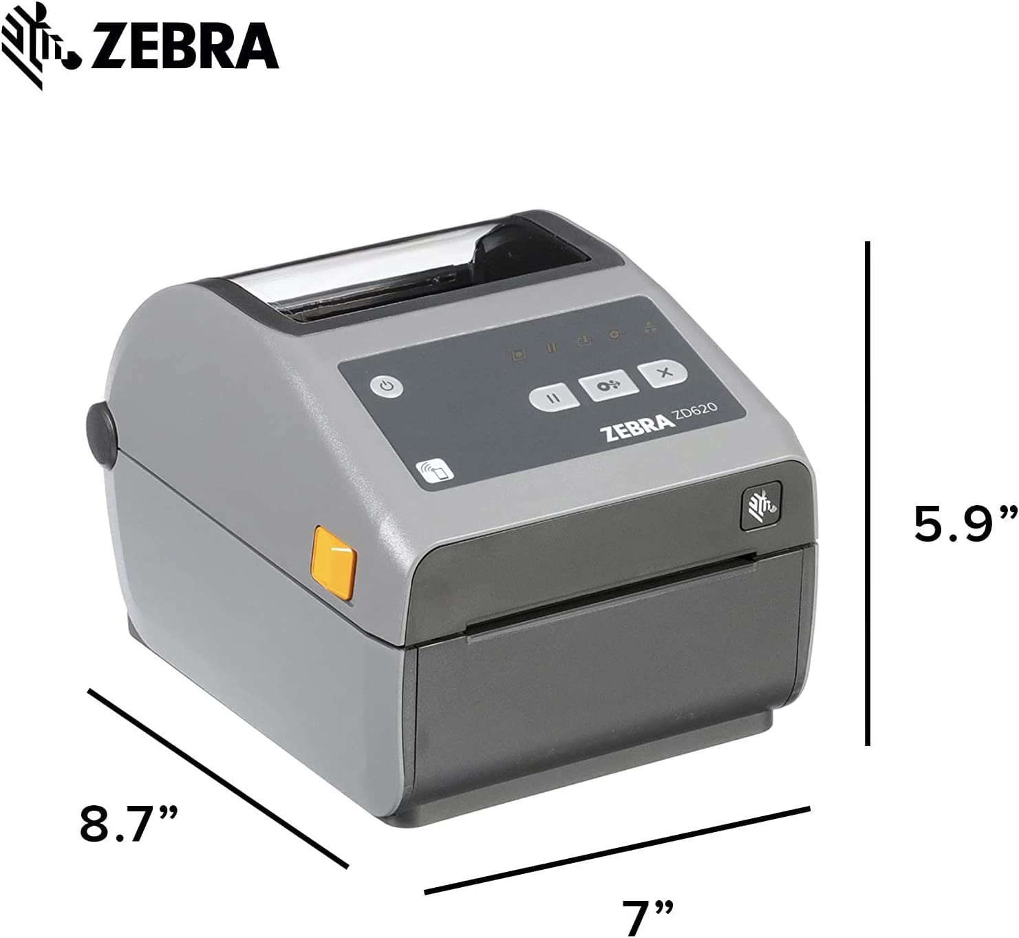 Zebra ZD620 Direct Thermal Desktop Printer Serial, USB, Ethernet,  Bluetooth Connectivity, 203 dpi, 4.09