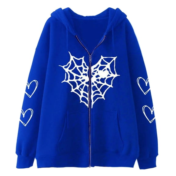 Zip Up Hoodies Men Classic Fit Vintage Gothic Print Long Sleeve Hoodies with Pocket Streetwear Men's Hoodies
