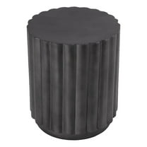 Butler Specialty Company Ava 15"W Round Iron Fluted Side Table - Gray Finish