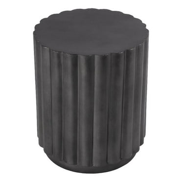 Butler Specialty Company Ava 15"W Round Iron Fluted Side Table - Gray Finish