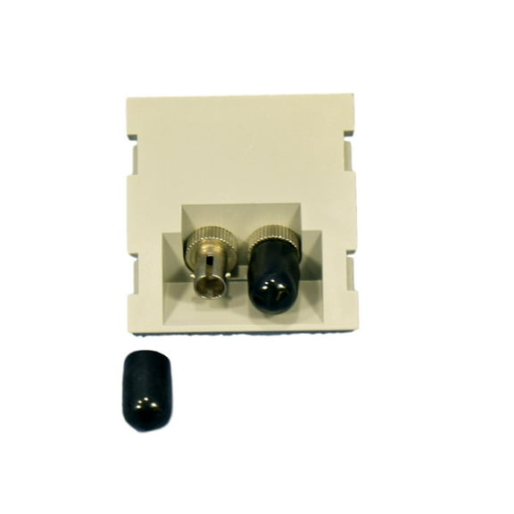 Leviton Gray 2-Unit MOS Duplex ST Fiber Optic 45� Coupling Jack Module 41292-2TG