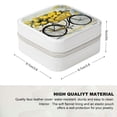 thumbnail image 2 of Creowell Bicycle Lemons Small Jewelry Box for Women Necklace Ring Earring Organizer Travel Case with Zipper Closure and Multiple Compartments White, 2 of 5