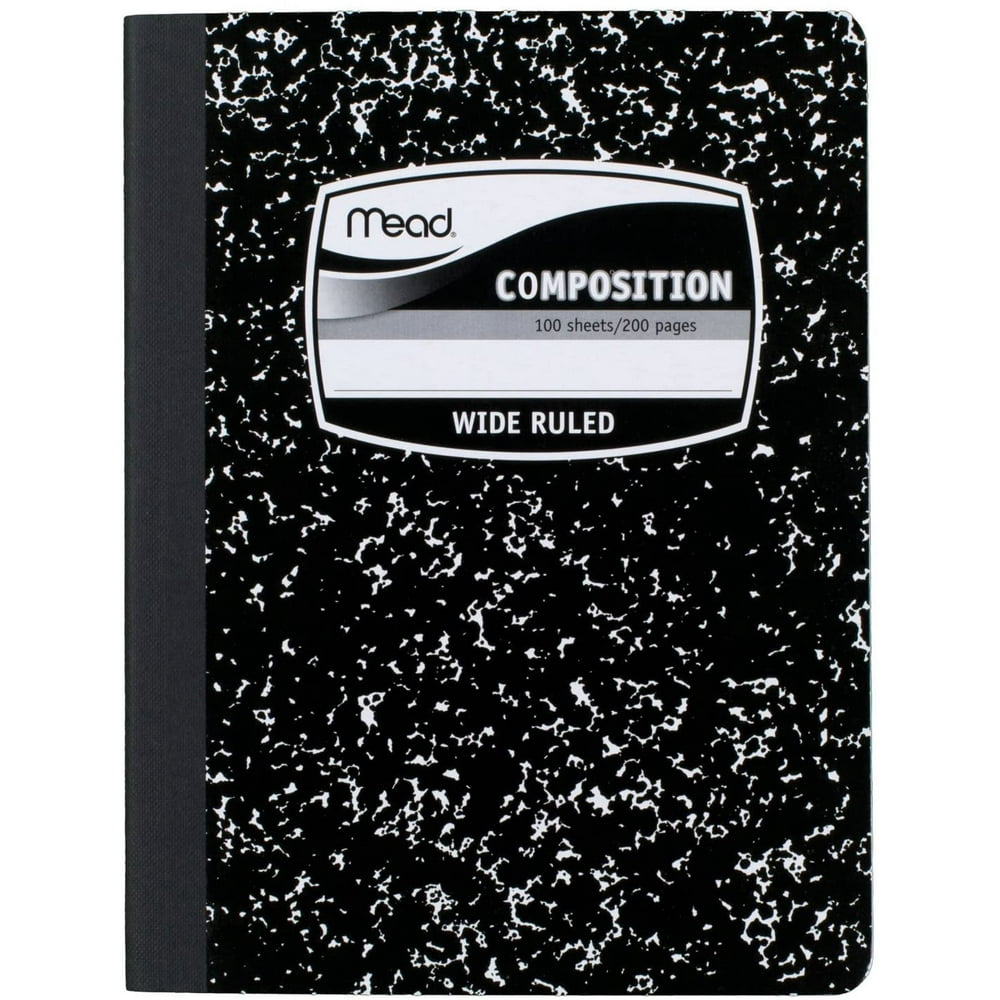 Mead 09910 Composition Book,Wide Ruled,100 Shts,71/2Inch x93/4Inch