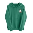 thumbnail image 5 of Aboser Womens Spooky Pullover Hoodies Halloween Party Shirts Cute Long Sleeve Tops Lightweight Cozy Hooded Sweatshirts with Pockets, 5 of 8