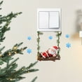 thumbnail image 2 of TanSiDing 2pcs 3D Christmas Window Stickers Static Cling Reusable Holiday Decorations Frosted Snowflake Tree Santa Claus for Glass Door Wall Party Home Festive Atmosphere, 2 of 6