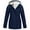 Navy, variant on Meichang Women's Plus Size Fleece-Lined Windbreaker,Oversized Thicken Fleece Lined Raincoat Waterproof Thermal Trench Coat Hoodies Outdoor Warm Hooded Rain Jacket