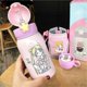 thumbnail image 3 of (White Square Animal)500Ml kids stainless steel straw thermos mug with case cartoon leak-proof, 3 of 4