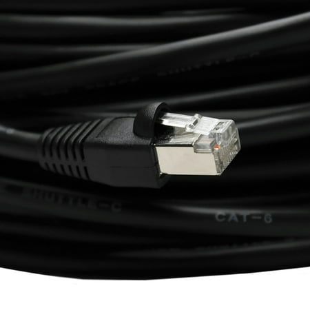 Lorex - 200’ Outdoor Cat6 UL CMR STP Ethernet Cable with UV Treated for Direct Burial Underground - Black