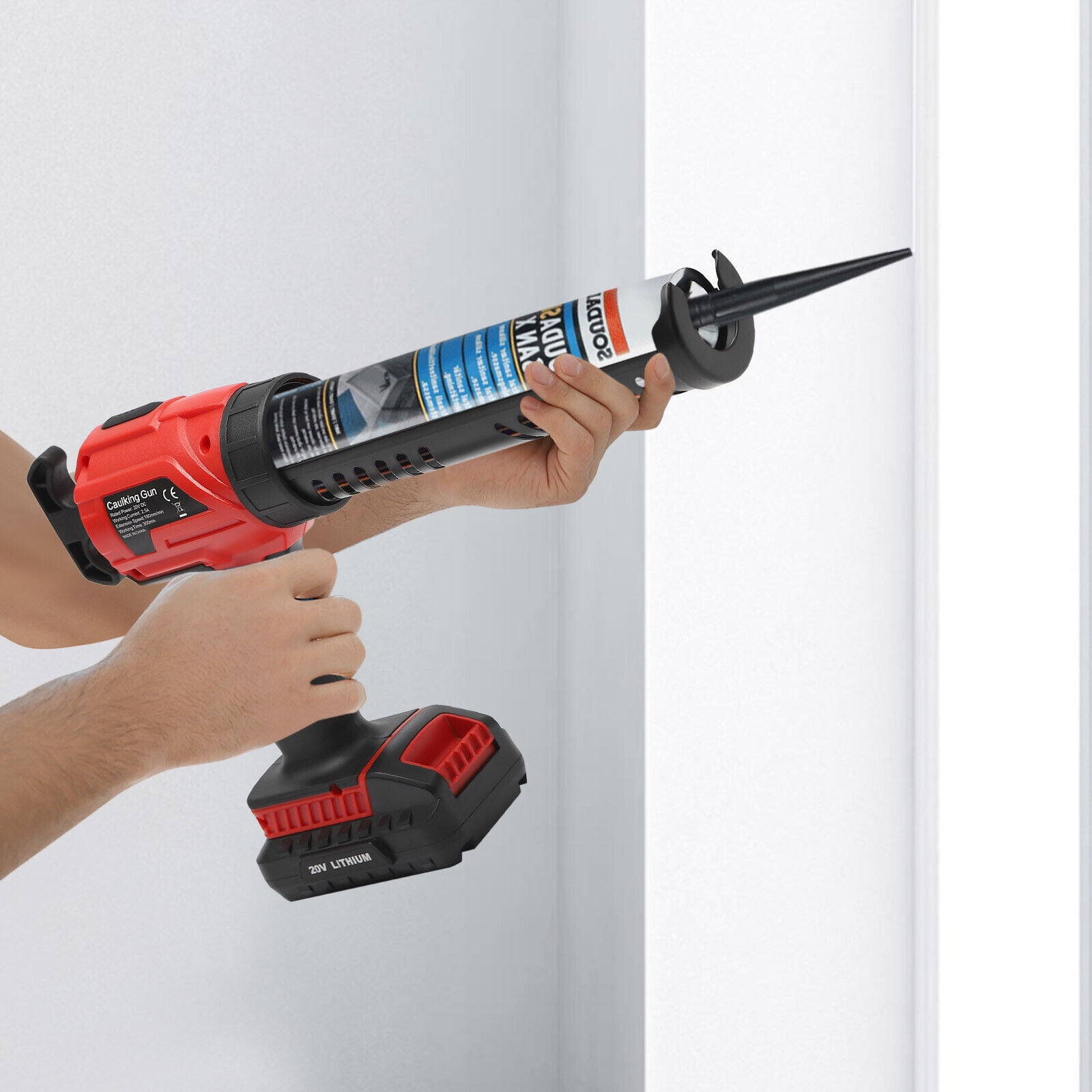 20V Electric Caulk Gun, Max Cordless Caulking Gun with Battery, Adjustable Speed
