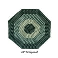 thumbnail image 4 of Better Trends 48" Octagonal Rug 100% Polypropylene Durable & Stain Resistant Reversible Indoor Area Utility Rug (Hunter Stripe) Alpine Stripe Collection, 4 of 5