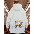 thumbnail image 3 of Sudadera con capucha con estampado gráfico de hip hop para hombre, ropa de calle Y2K, sudadera con capucha divertida con estampado de oso para dormir, sudadera de otoño con forro polar, ropa con capuc, 3 of 5
