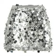 thumbnail image 3 of Wxolcjlv Large Sequin Mini Skirt for Women High Waist Sparkly Slim Fit Nightout Skirt, 3 of 6