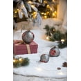 thumbnail image 5 of A&B Home Set of 6 Grey Glass Orb Hanging Ornaments with Glittered Botanical Art 3.9" x 3.9" x 3.9", 5 of 7