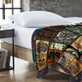 thumbnail image 7 of HELLOYOUNG Heavyweight Flannel Fleece Camping Blanket - All-Season Warm Throw with Campfire Tent RV Designs, Soft Plush for Home Outdoor Use, Cozy Gift for Men Women Backpackers, 7 of 7