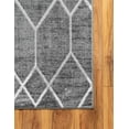 thumbnail image 6 of Unique Loom Matrix Trellis Collection Area Rug - Deco (6' 1" x 9' Rectangle Gray/Ivory), 6 of 7