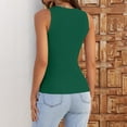 thumbnail image 5 of GA WEIHUA Women's High Neck Tank Top Slim Knit Basic Summer Tops Going Out T Shirts Casual Ribbed Knit Tops 2025 Fashion Sleeveless Cami Shirts(Green,XXXL)Saving, 5 of 6
