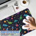 thumbnail image 4 of Long Mouse Pads for Desk,Space Dinosaur Pattern Desk Mats on Top Of Desks, Desk Mouse Pad Extra Large with 3mm Non-Slip Base and Stitched Edge for Gaming,Office,Work,Home 31.5"x15.7", 4 of 6