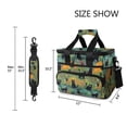 thumbnail image 3 of FORMRS Insulated Cooler Bag 24 Cans Capacity Soft Leakproof Lunch Box with Side Pockets, Floral Black Cats Pattern, 3 of 7