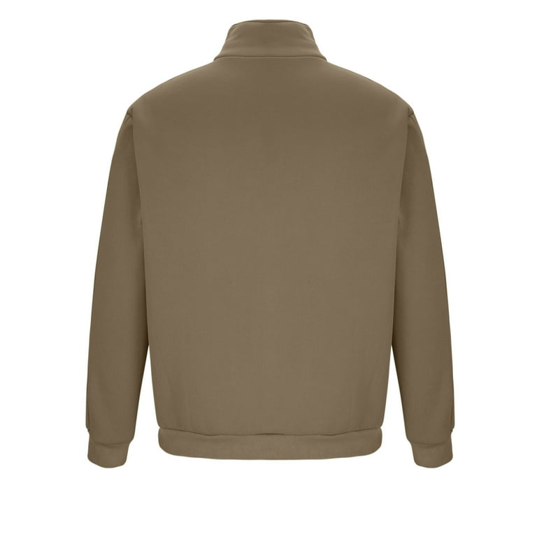 BXJX Men's Stand Collar Jacket- Khaki Size 2XL - Walmart.com