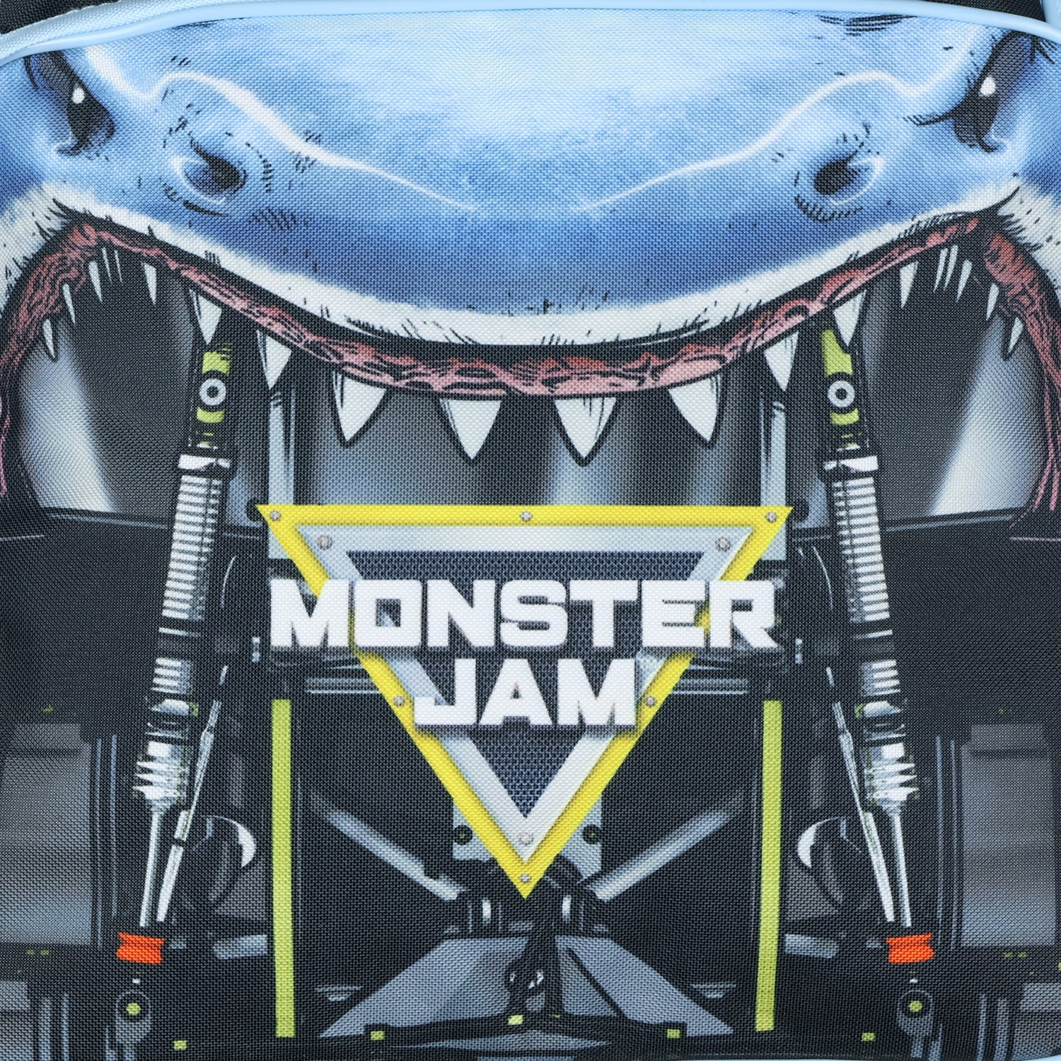 Monster Jam Backpack Megalodon Predator Truck Grill Laptop Tech Travel Daypack 16"