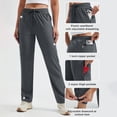 thumbnail image 4 of MASKERT Women's Hiking Pants-31" Lightweight Quick Dry Sweatpants Casual Safari Work Travel Outdoor Clothes Dark Gray（Size XS-XXXL）, 4 of 7